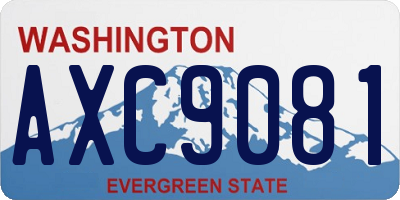 WA license plate AXC9081
