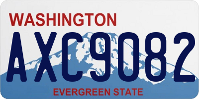 WA license plate AXC9082