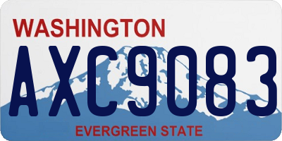 WA license plate AXC9083
