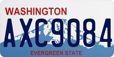 WA license plate AXC9084