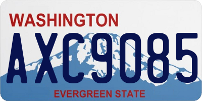 WA license plate AXC9085
