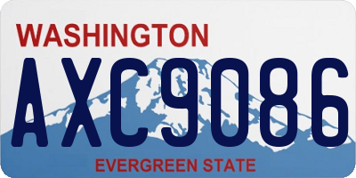 WA license plate AXC9086