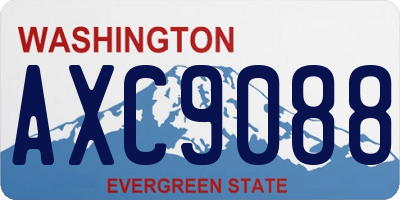 WA license plate AXC9088