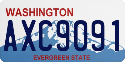 WA license plate AXC9091