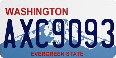 WA license plate AXC9093