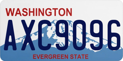 WA license plate AXC9096