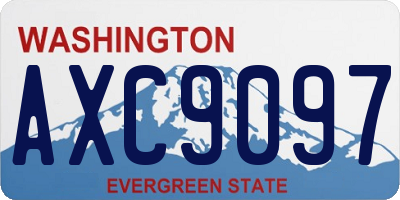 WA license plate AXC9097