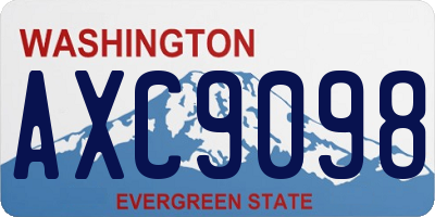WA license plate AXC9098