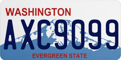 WA license plate AXC9099