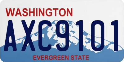 WA license plate AXC9101
