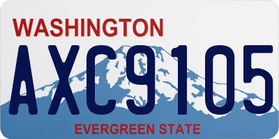 WA license plate AXC9105