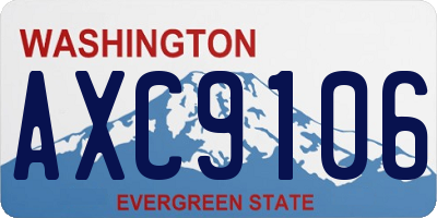 WA license plate AXC9106