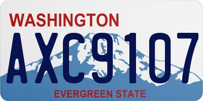 WA license plate AXC9107