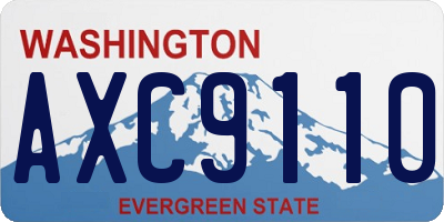 WA license plate AXC9110