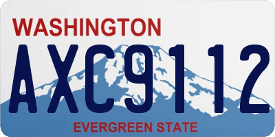 WA license plate AXC9112