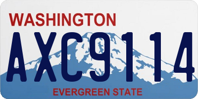 WA license plate AXC9114