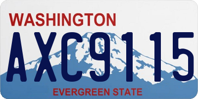 WA license plate AXC9115