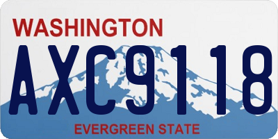 WA license plate AXC9118