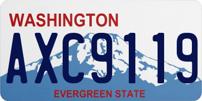 WA license plate AXC9119