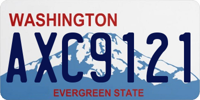 WA license plate AXC9121