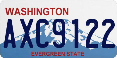 WA license plate AXC9122
