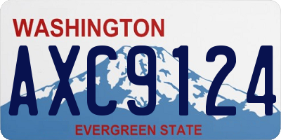 WA license plate AXC9124