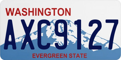 WA license plate AXC9127