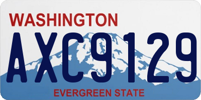 WA license plate AXC9129