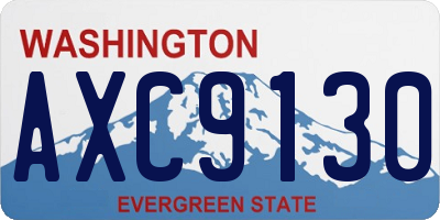 WA license plate AXC9130