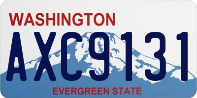 WA license plate AXC9131