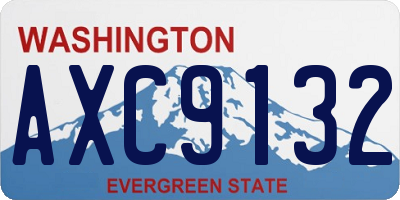 WA license plate AXC9132