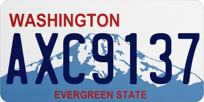 WA license plate AXC9137