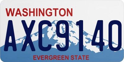 WA license plate AXC9140
