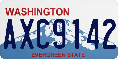 WA license plate AXC9142