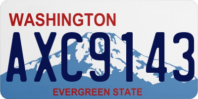 WA license plate AXC9143
