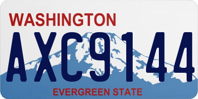 WA license plate AXC9144