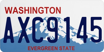 WA license plate AXC9145