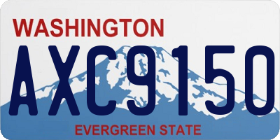 WA license plate AXC9150