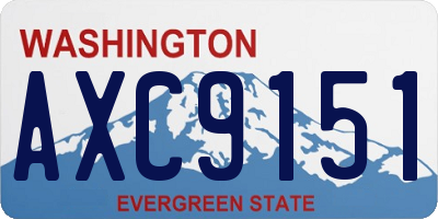WA license plate AXC9151