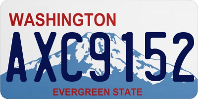WA license plate AXC9152