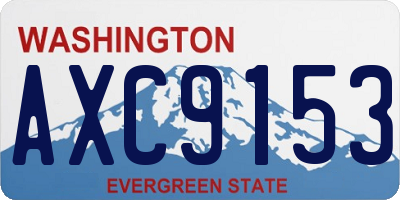 WA license plate AXC9153