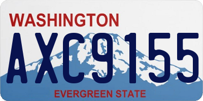 WA license plate AXC9155
