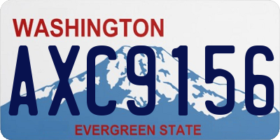 WA license plate AXC9156