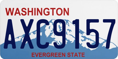 WA license plate AXC9157