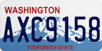 WA license plate AXC9158