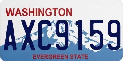 WA license plate AXC9159