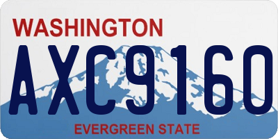 WA license plate AXC9160