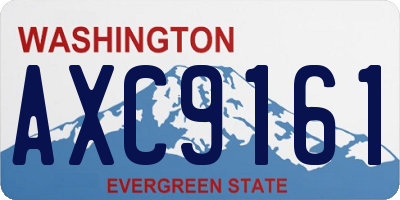 WA license plate AXC9161