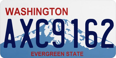 WA license plate AXC9162
