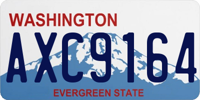 WA license plate AXC9164